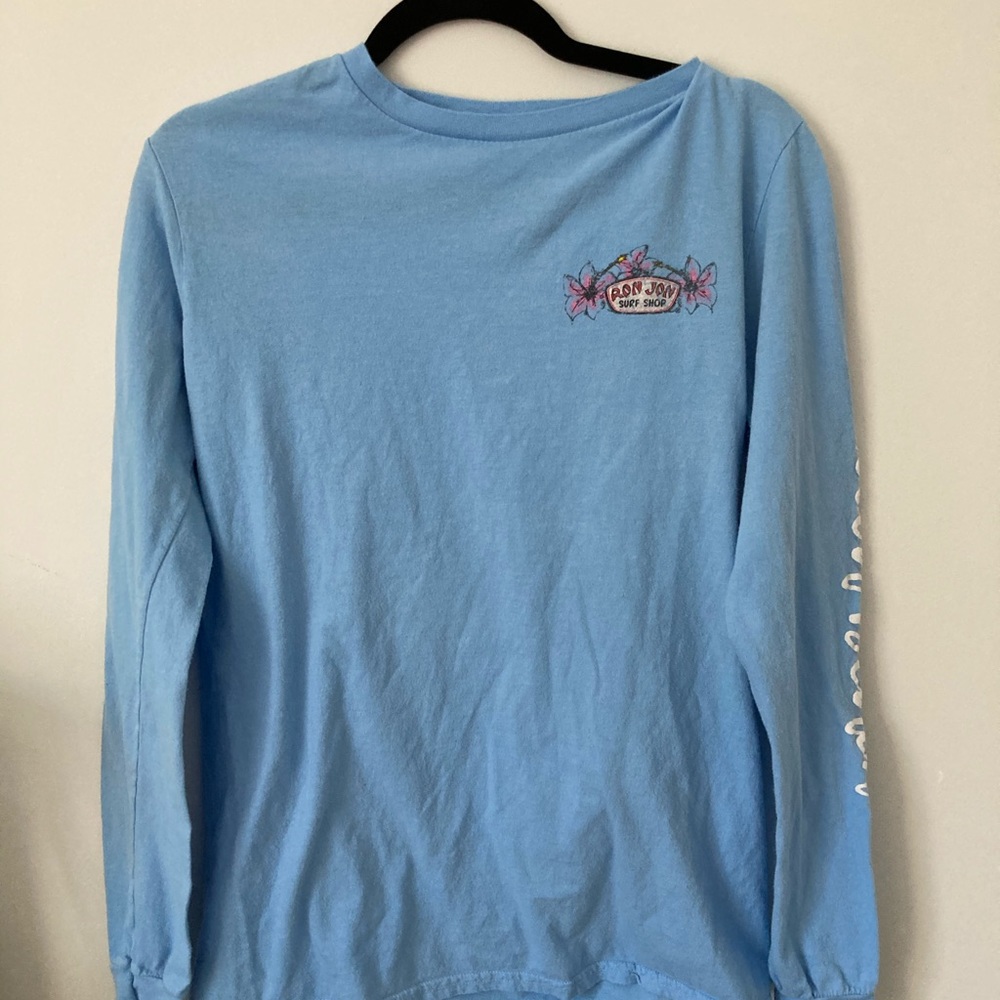 Ron Jon Distressed Periwinkle Long Sleeve Tee